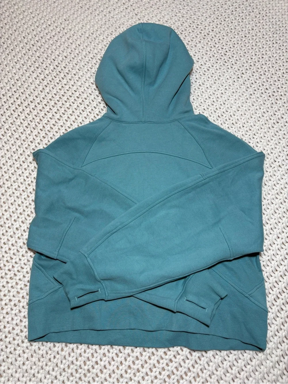 lululemon tidal teal scuba oversized half zip hoodie size xs/s